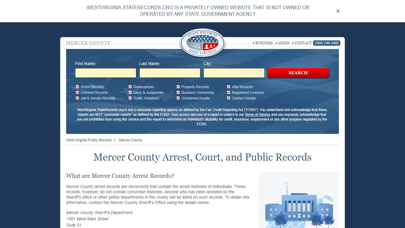 Mercer County Arrest, Court, and Public Records