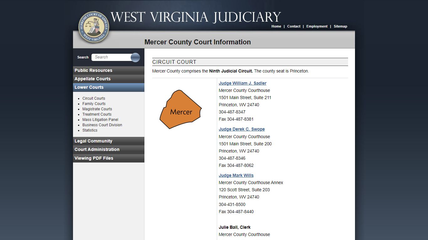 Mercer County Court Information - West Virginia Judiciary